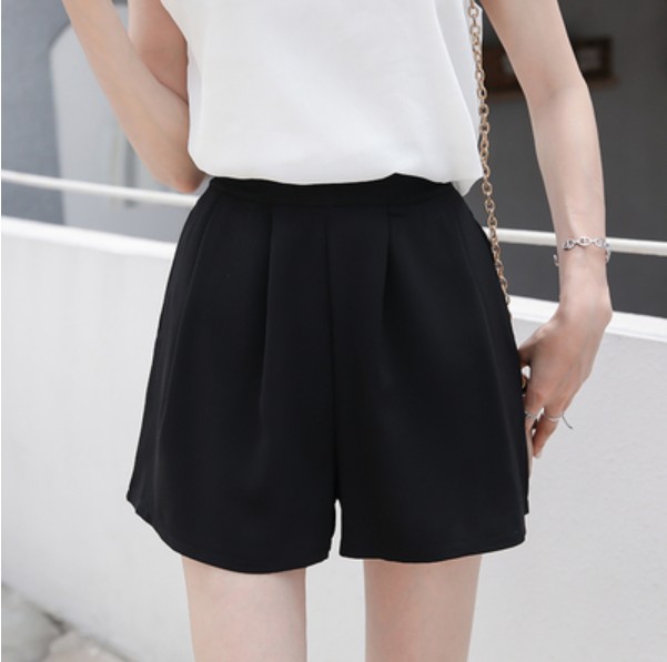 New style casual shorts women's summer fat mm loose and versatile large size high waist A-shaped wide leg pants