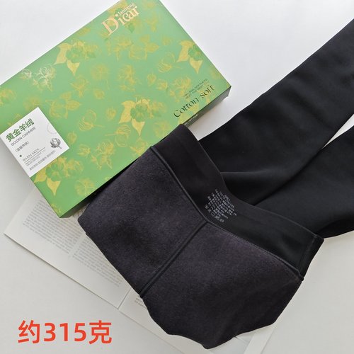 Diear兰梦迪2752秋冬羊绒保暖裤薄绒显瘦哑光打底裤一线裆连裤袜