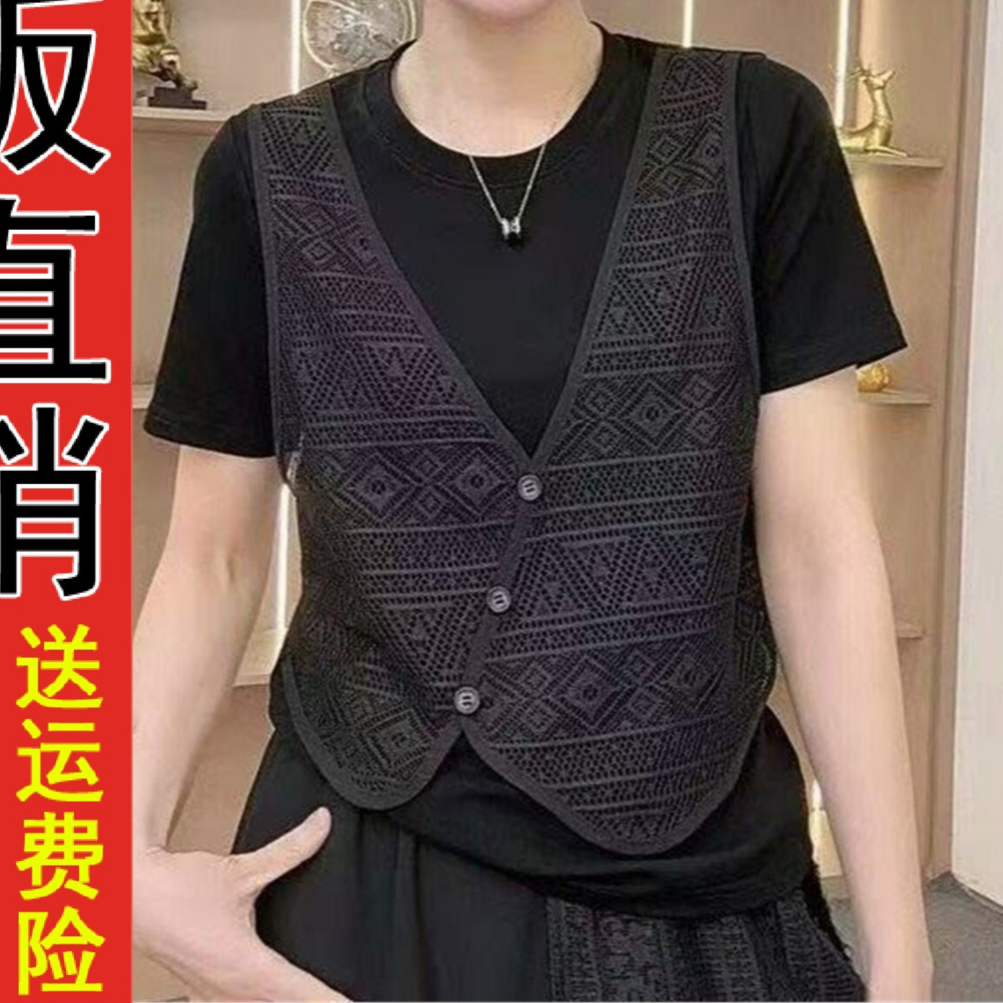正版现货夏季新款背心式假