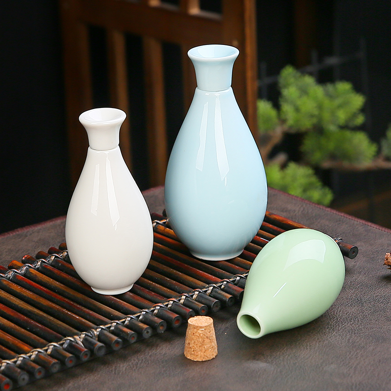 仿古代观音净瓶药罐子密封陶瓷迷你小分装面膜香粉中药丹丸储物瓶