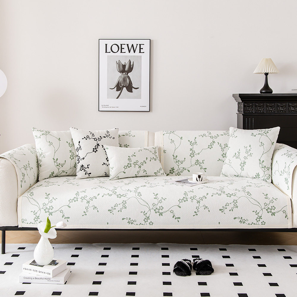 三人沙发转角沙发复古轻奢梅花沙发垫简约防滑扶手靠背套子罩盖布