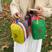 多巴胺配色羊驼洗漱包防水便携撞色多功能手拿包旅行化妆收纳包女