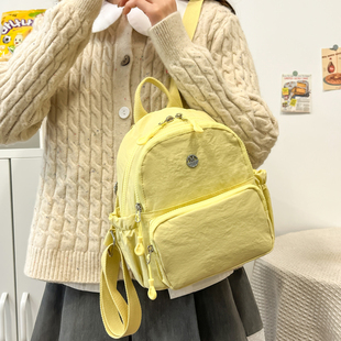 迷你双肩包女简约日常通勤百搭小背包逛街轻便旅行包时尚妈咪包