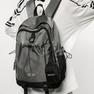 潮牌双肩包男大学生书包女高中初中生大容量电脑旅行背包
