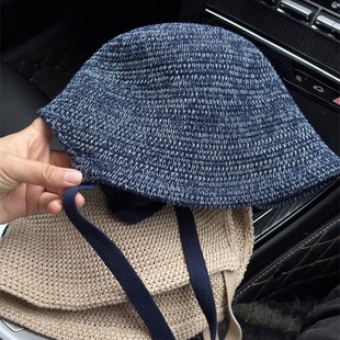 倪妮同款帽子日本大头围渔夫帽女系带百搭盆帽显脸小遮阳防晒旅游