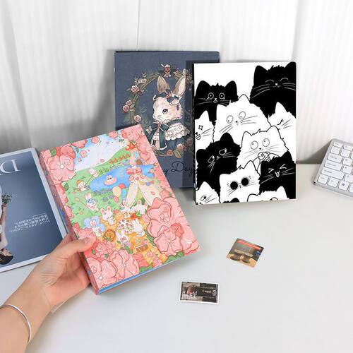 去造未来ins风A5卡册活页硬纸板外壳防水便携追星卡片6孔收纳相册