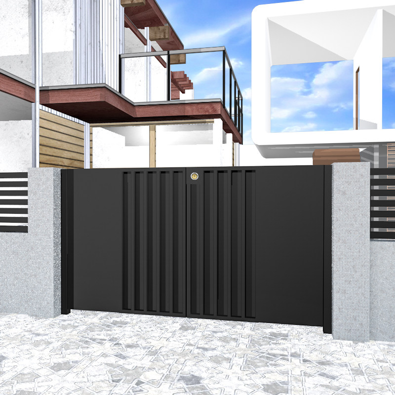 日式铁艺庭院别墅门小区花园门小门院子入户单开双开对开门栅栏门