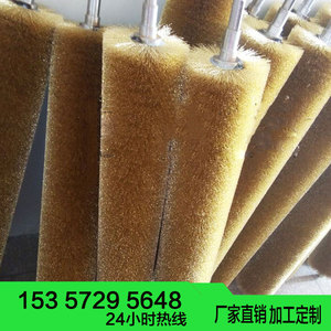 厂家定做钢丝毛刷辊 拉丝滚筒刷钢丝刷辊 不锈钢缠绕滚刷工业毛刷