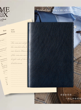 TIMEBOX 精品LIKE A BOOK系列意大利手工擦色牛皮薄款记事本商务复古可替换芯笔记本礼品顺丰包邮