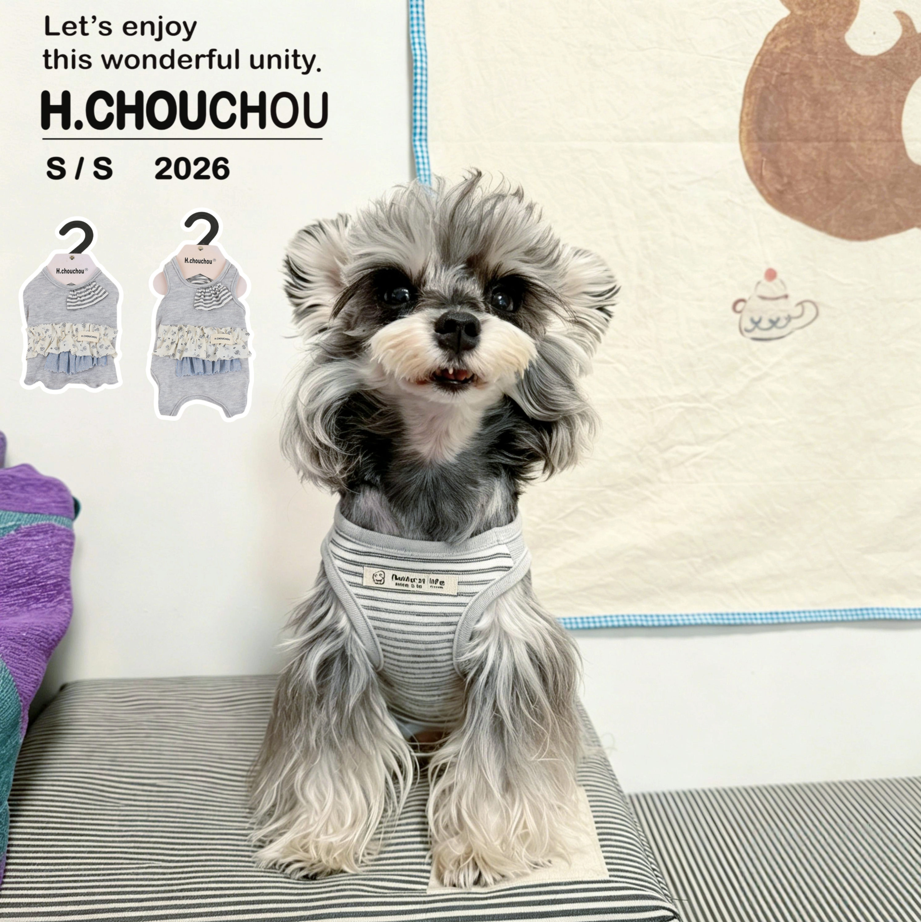 丑丑小型犬狗衣服春夏薄款背心新款纯棉宠物护肚衣泰迪比熊雪纳瑞