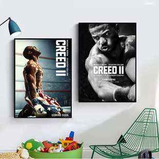 奎迪电影海报装饰画拳击搏击馆Creed 健身房运动体育励志有框挂画