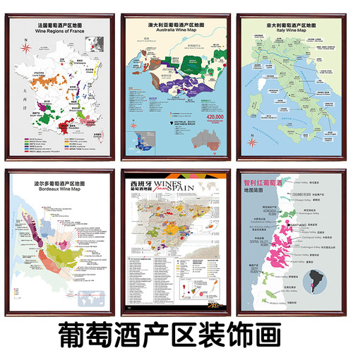 法国地图会所装饰画