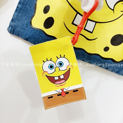 正版海绵宝宝老货麦当劳卡通可爱动漫卡包收纳挂件周边