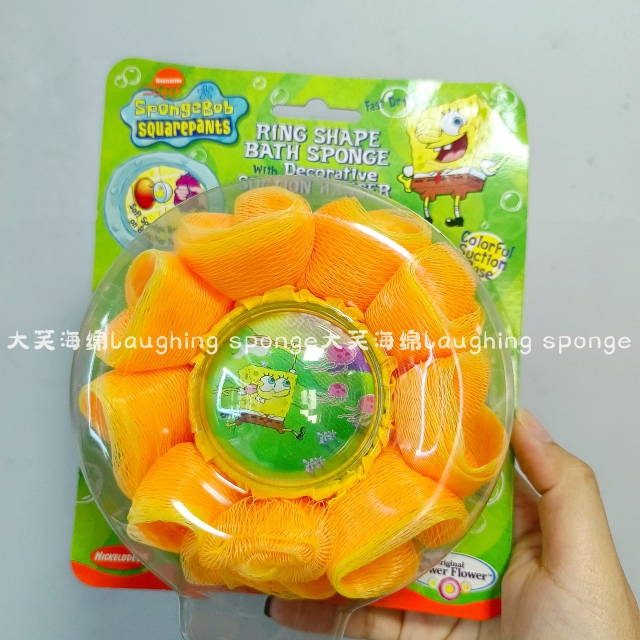 外贸出口单老货海绵宝宝派大星可爱卡通动漫沐浴花玩具挂勾周边
