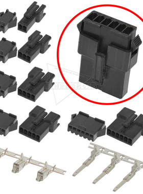 SM2.54接插件2 3 4 5 6 10P连接器公母空中对插接头胶壳端子2.5mm