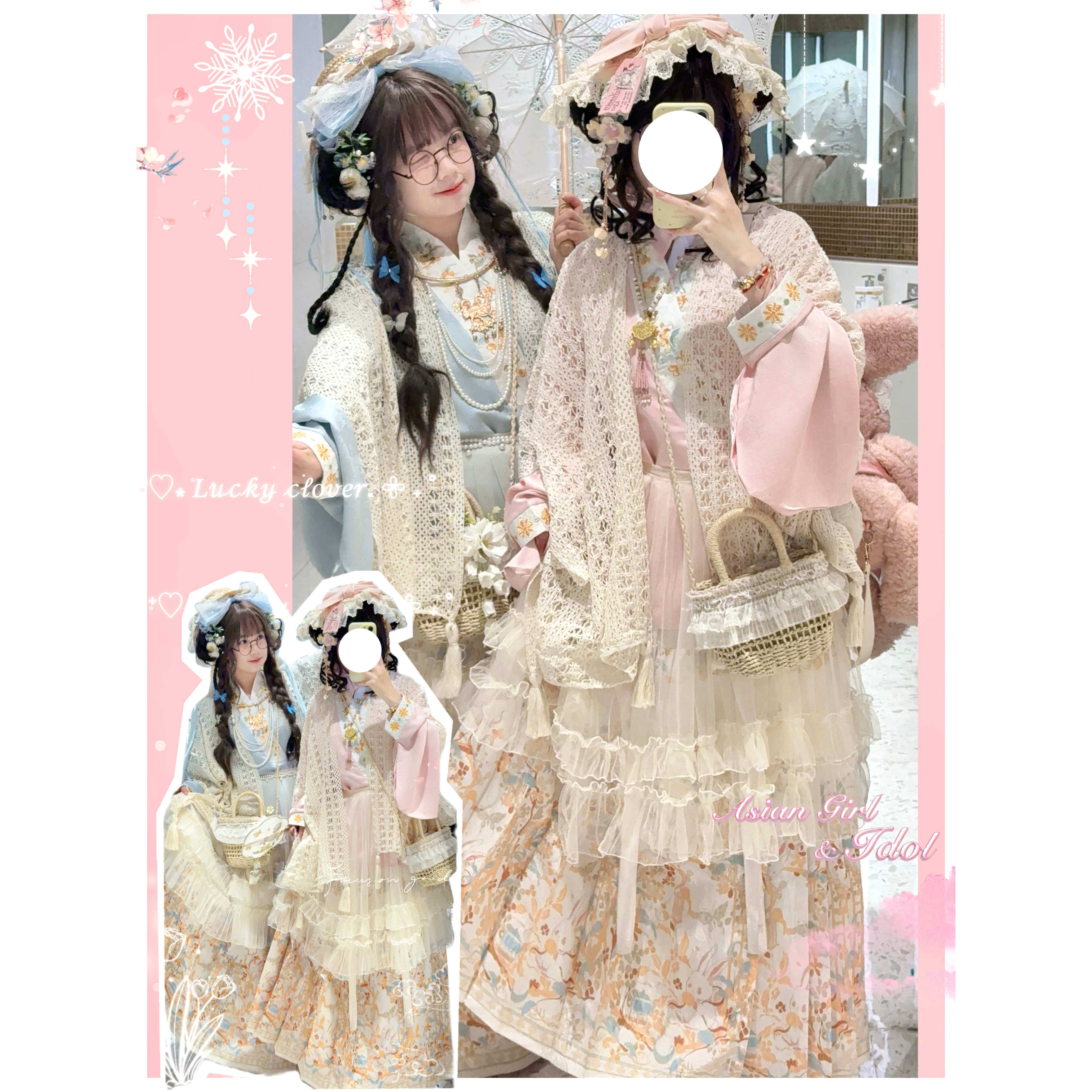 曹州府原创汉洋折衷明制交领琵琶袖马面裙洛丽塔罩裙加绒斗篷套装