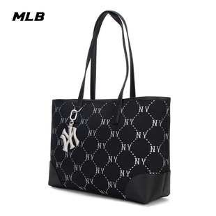 MLB男女情侣手提包老花单肩包休闲通勤托特包3AORL014N