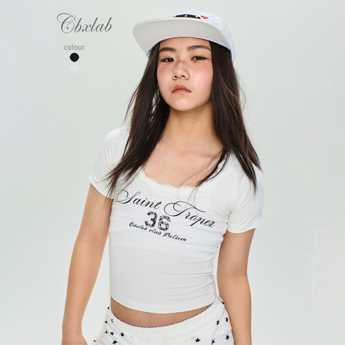 CBXLAB儿童木耳边甜酷爵士短袖潮