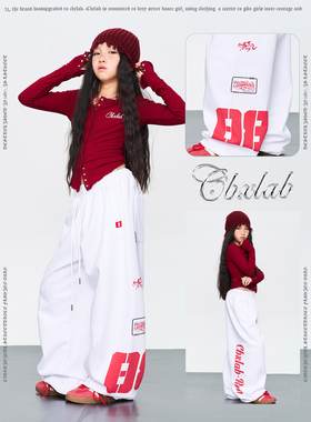 CBXLAB儿童街舞潮牌美式机车风爵士舞运动裤街头hiphop宽松亲肤潮