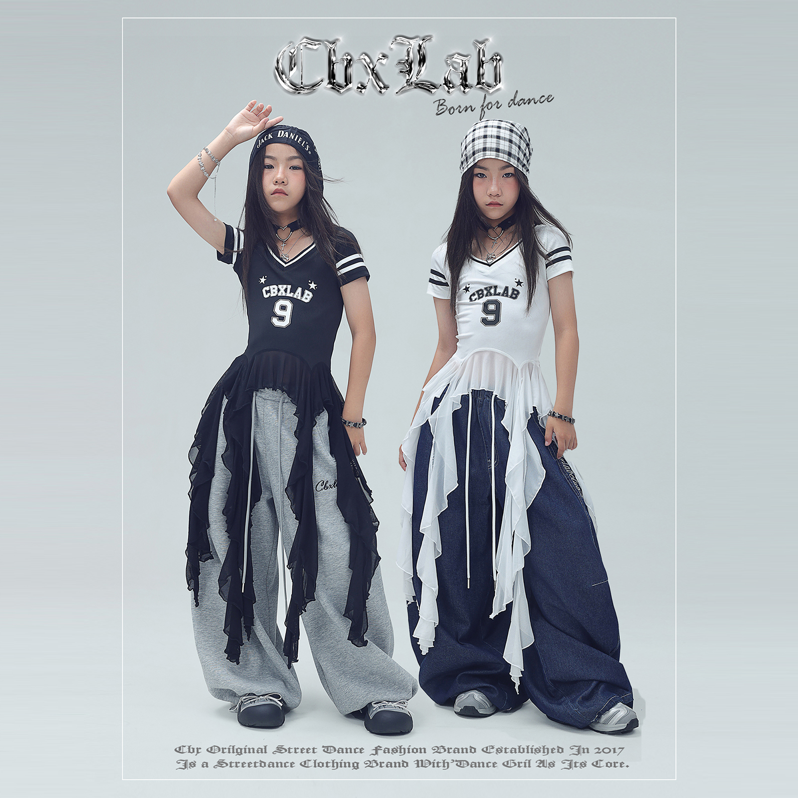 CBXLAB儿童褶纱曳尾欧美JAZZ上衣