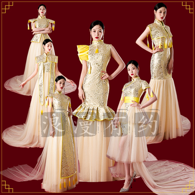 模特走秀t台流苏高端车展演出服