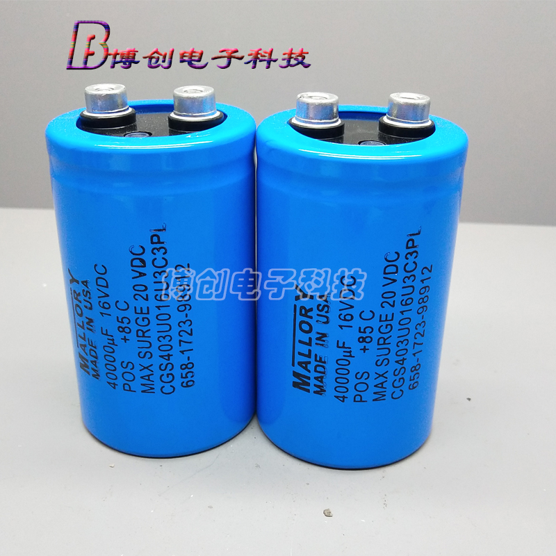 原装进口MALLORY 16v40000uf CGS403U016U3C3PL螺丝脚铝电解电容