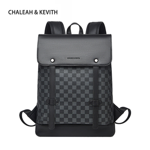 真皮男士 商务休闲大容量书包简约旅行电脑背包ck222 双肩包时尚