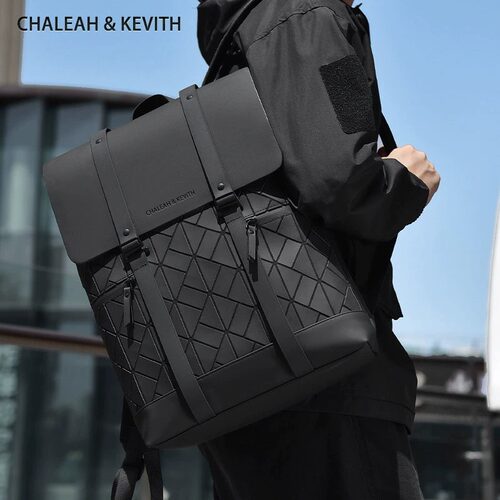 CHALEAH&KEVITH菱格双肩包男士