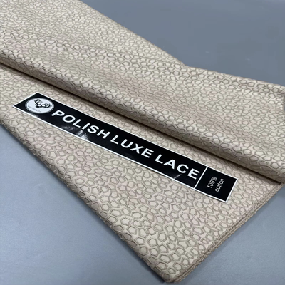 POLISH LUXE LACE 100%COTTON 新款高端贡缎蕾丝面料纹理定制面料