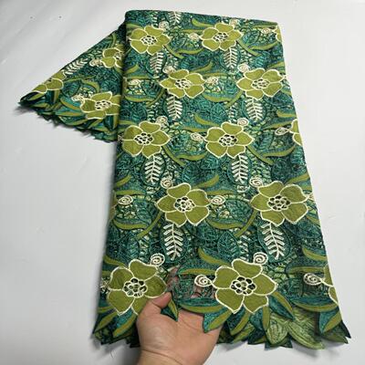 多色水溶绣花蕾丝非洲连衣裙