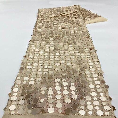 重工亮片刺绣网纱面料婚纱礼服布料演出服服装辅料sequins lace