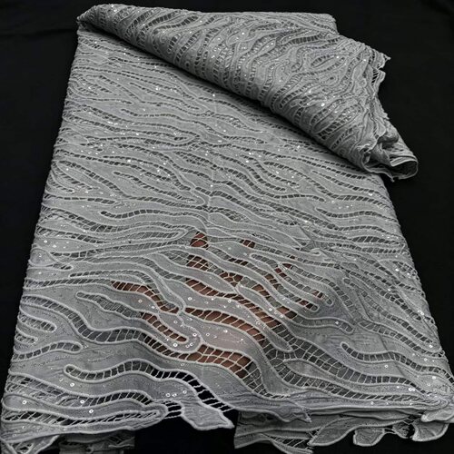 高品质水溶蕾丝面料镂空设计亮片布料裙子礼服面料guipure lace