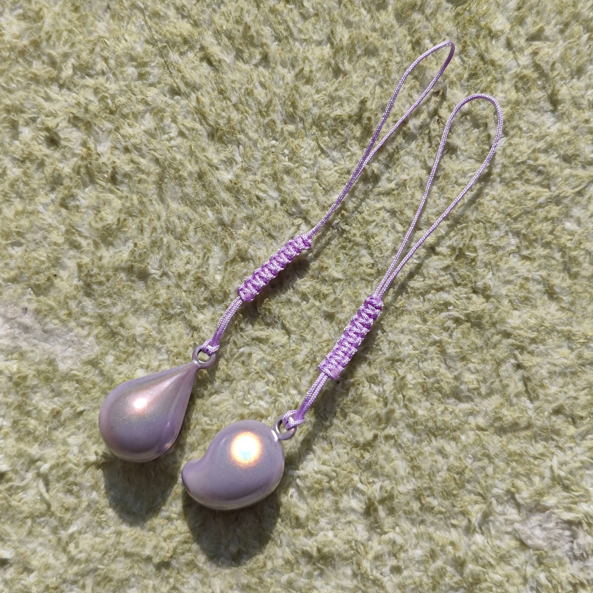 手工编织绳紫色梦幻水滴金属水音铃铛钥匙扣挂件包包挂饰水琴铃铛,家居饰品,吊饰/挂饰,淘宝优惠券,粉丝福利购,淘宝优惠卷