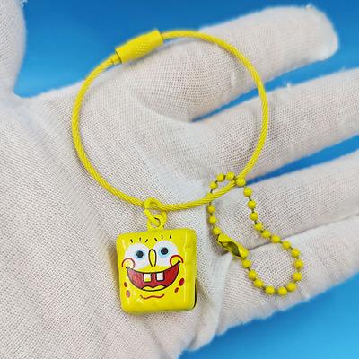 黄色宝宝铃铛情侣钥匙扣