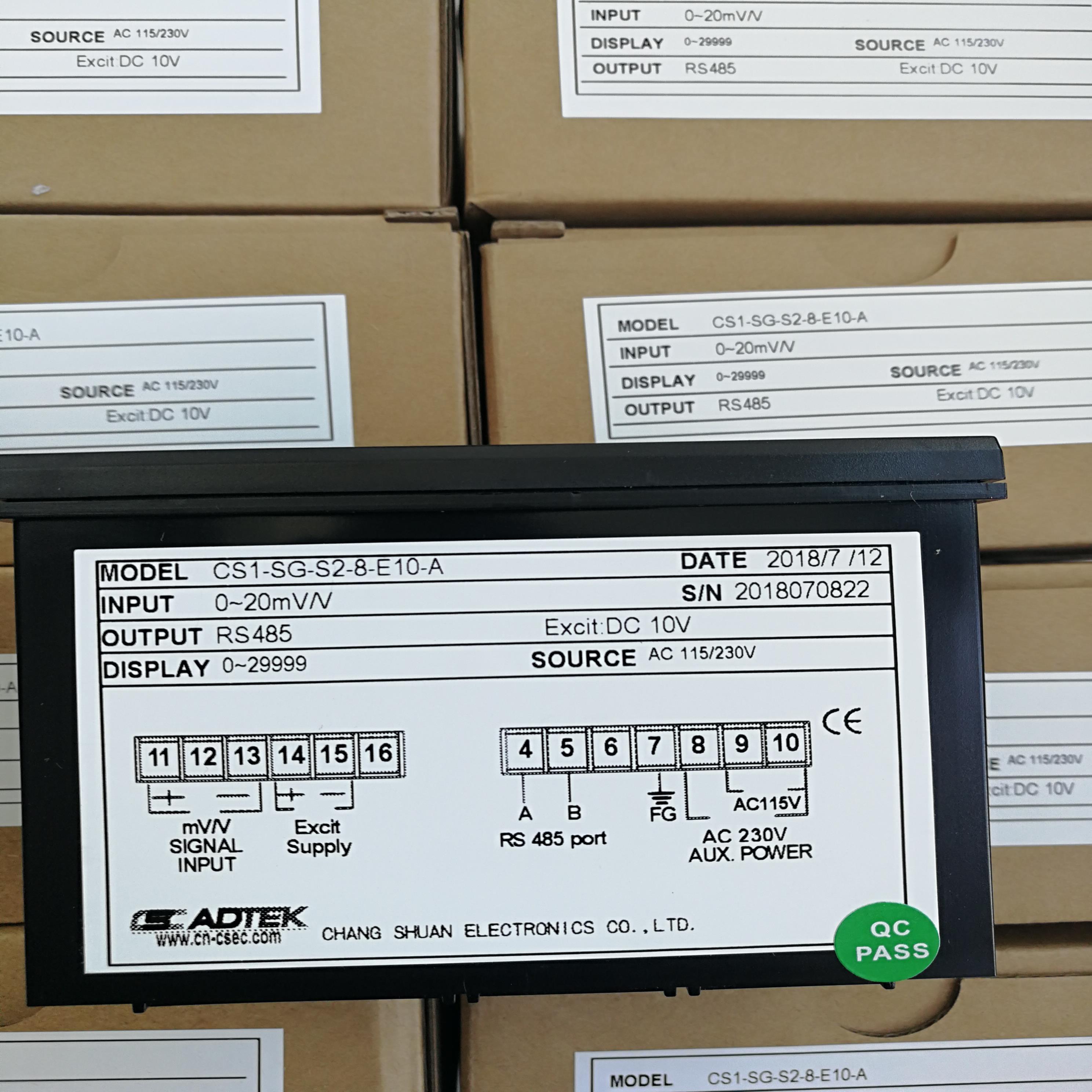 台湾ADTEK张力控制器荷重元显示表CS1-SG-S2-V-E05-A输出0-10V