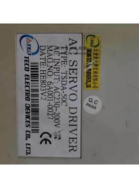 【汇盈传感器】二手东元伺服驱动TSDA-50C 电机TSB13202B-3NHA-1