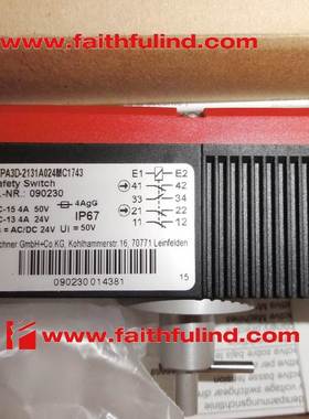 Euchner 090230 安士能安全开关 STPA3D-2131A024MC1743