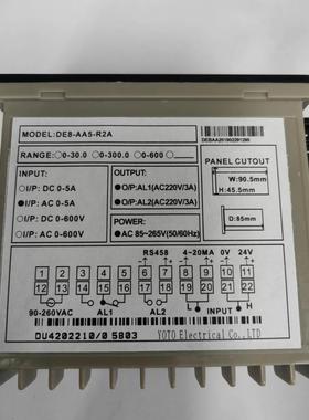 【汇盈传感器】DE8-AA5-R2A DE8 智能电流表 DU4 YOTO DU4-PAA 报