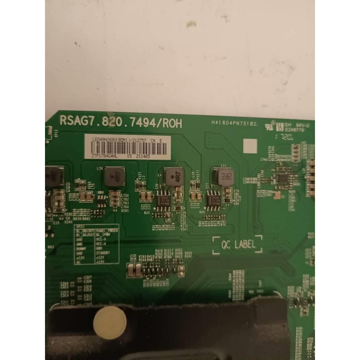 原装海信LED49H268U(B0M1)212757主板RSAG7.820.7494屏HD490K3U21