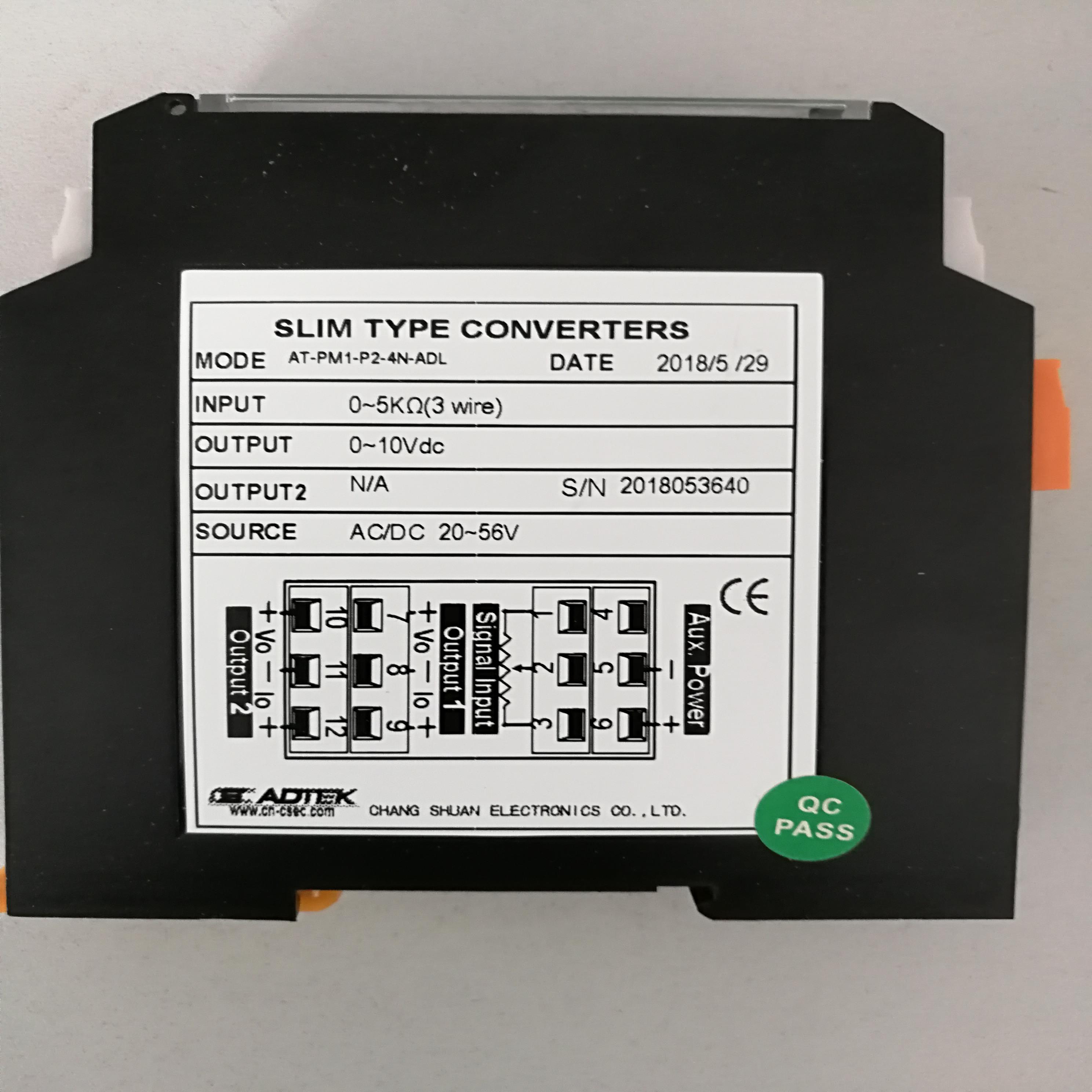 ADTEK铨盛变送器转换器AT2000系列AT--PM1-P2-4N-ADL电阻转换电压