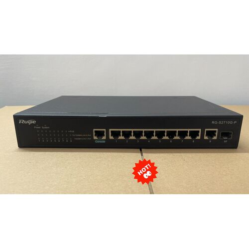 【汇盈传感器】RG-S2710G-P锐捷全千兆poe交换机，8口+1千兆上