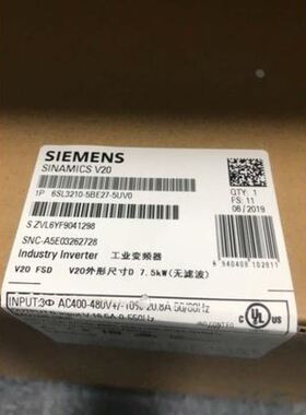 6SL3210-5BE27-5UV0v20工业变频器7.5kw6SL32105BE275UV0