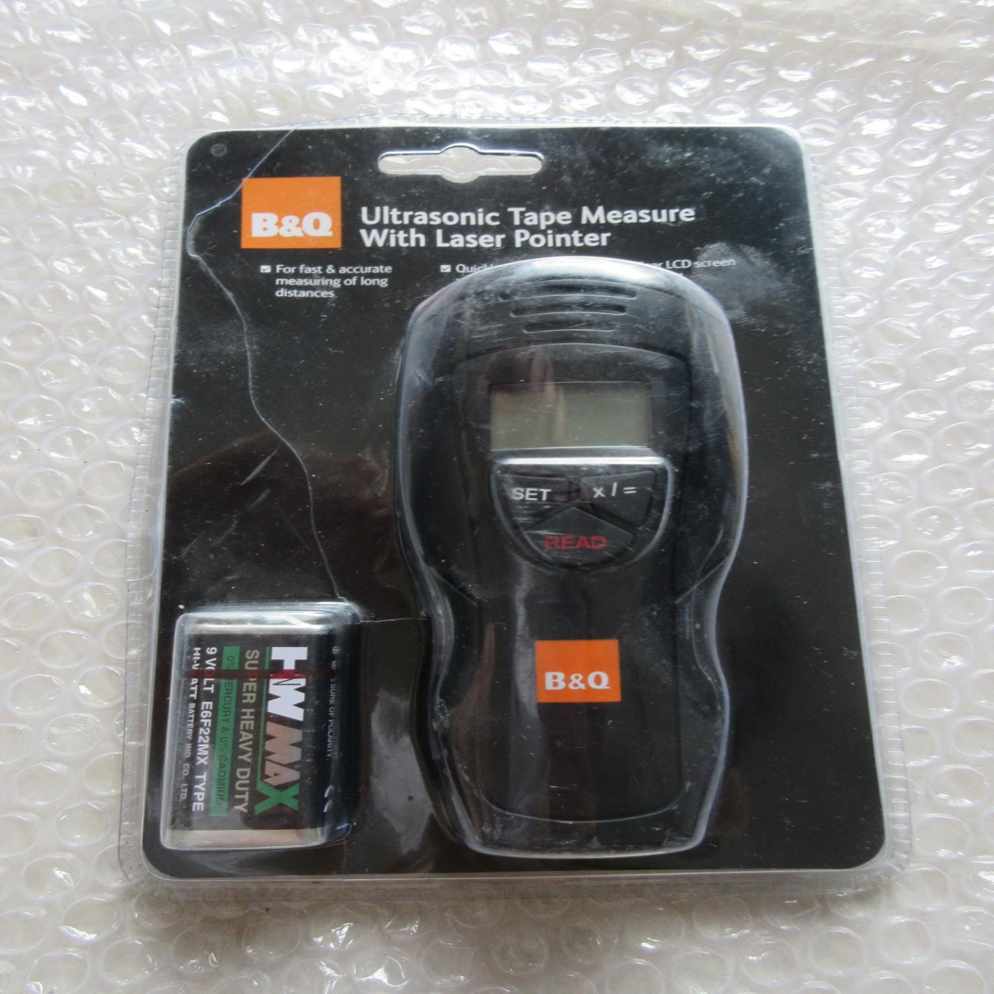全新原装 B&Q Ultrasonic Tape Measure With Laser Pointer