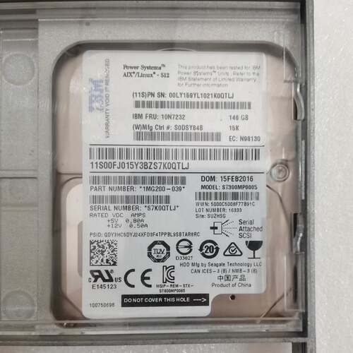 【汇盈传感器】IBM 10N7204 146G 15K SAS 2.5 00LY159 00FJ015 S