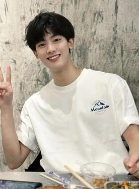 美式白色纯棉内搭短袖t恤男2025新款潮牌重磅体恤宽松上衣夏季