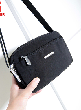 新款香港3T休闲斜挎小包韩版防水尼龙牛津布单肩中年多层中年男女