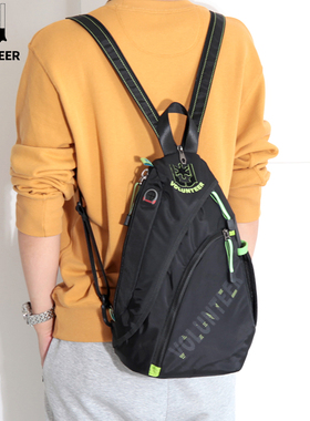 上新华朗迪尔VOLUNTEER牛津布小双肩包多用胸包单肩潮酷运动机车