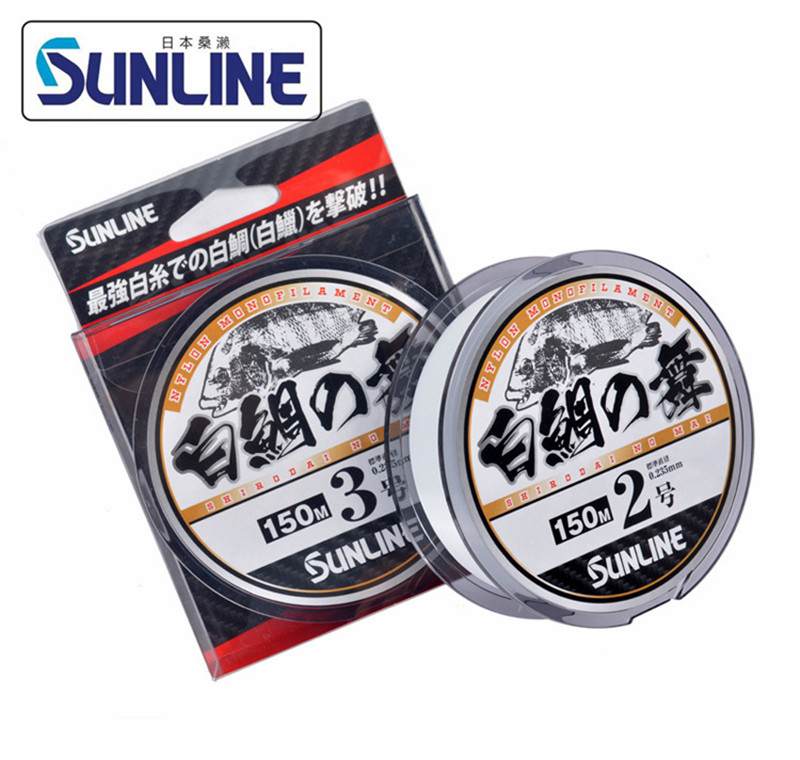 sunline日本矶钓线白色半浮水