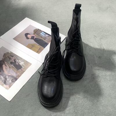 慧慧来自星星女装店  G25-65 秋冬款磨毛加绒时尚百搭马丁靴