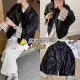 翻领袖 7011新款 子撞色百搭休闲皮衣外套 店 慧慧来自星星女装